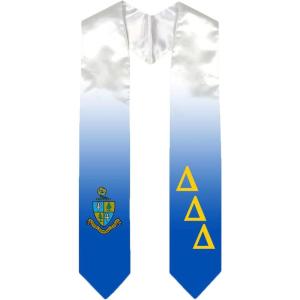 Greekgear Delta Delta Delta Extra Fancy Diagonal Greek Graduation Stole W Crest