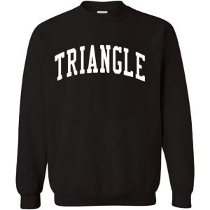 Greekgear Men’s Triangle Arched Crewneck Sweatshirt Black(Black)