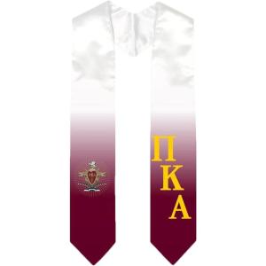 Greekgear Pi Kappa Alpha PIKE Extra Fancy Diagonal Greek Graduation Stole W Crest