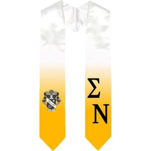 Greekgear Sigma Nu Extra Fancy Diagonal Greek Graduation Stole W Crest