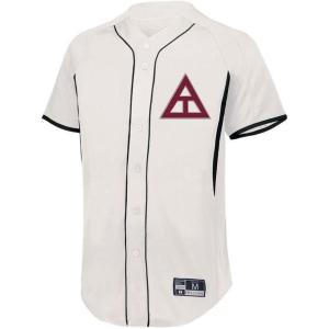 Greekgear Triangle Lettered Baseball Jersey(White/Black)