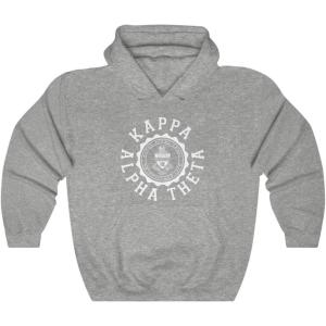 Kappa Alpha Theta Unisex College Seal Hoodie(Sport Grey)