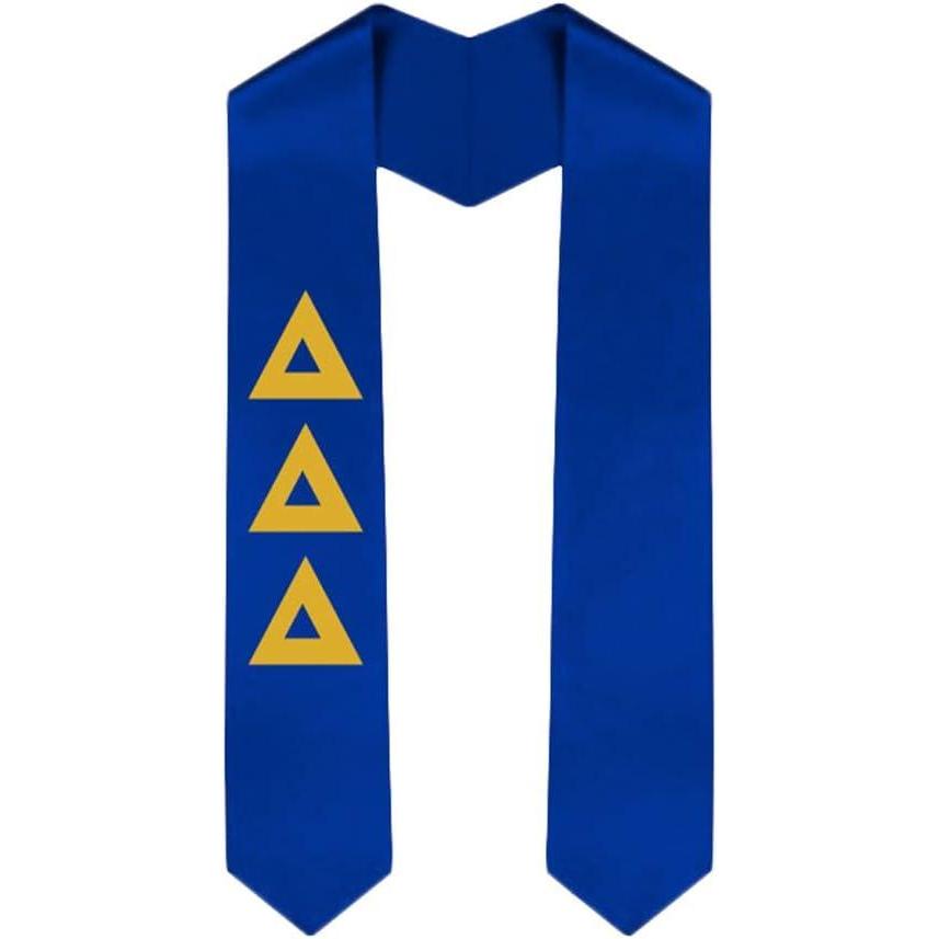 imageCustom Delta Delta Delta Graduation Stole SashRoyal Blue