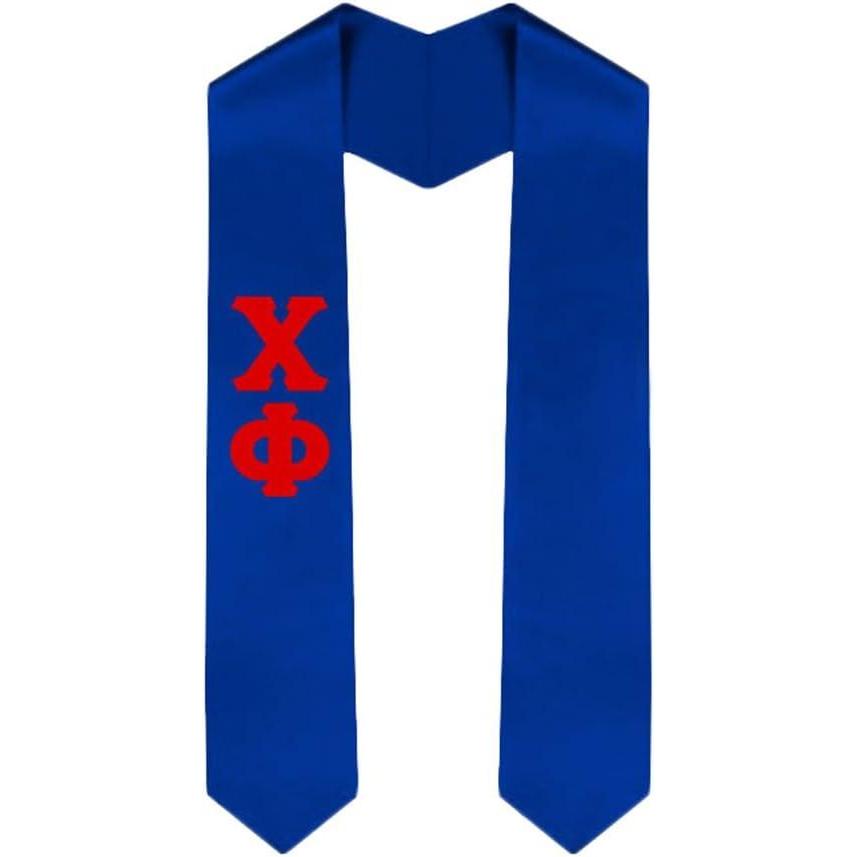 imageGreekgear Custom Chi Phi Graduation Stole SashRoyal Blue