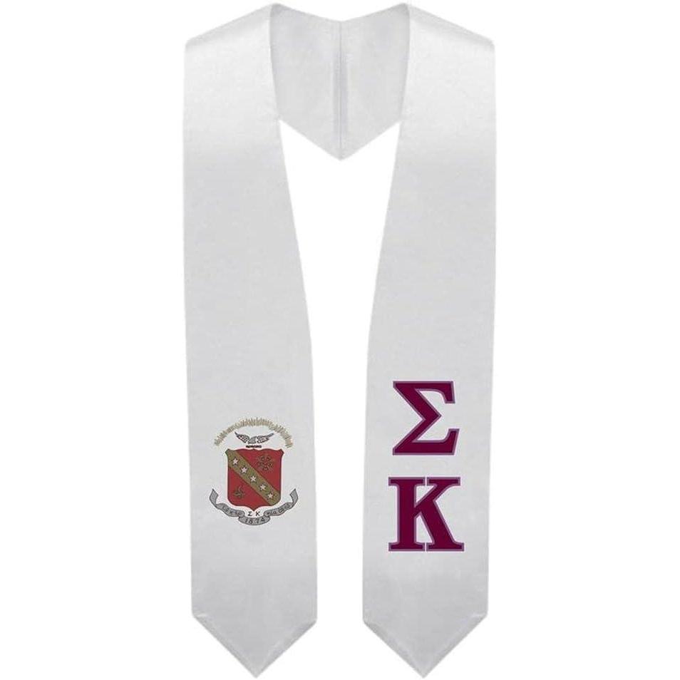 imageGreekgear Sigma Kappa Super Crest Shield Graduation Stole