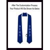 Greekgear Custom High School Graduation Stole(Royal W/White Trim)