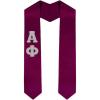 Custom Alpha Phi Graduation Stole Sash(Maroon)