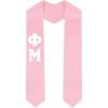 Custom Phi Mu Graduation Stole Sash(Pink)