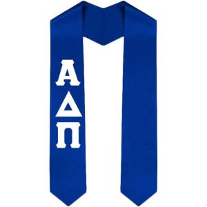 Custom Alpha Delta Pi Graduation Stole Sash(Royal Blue)