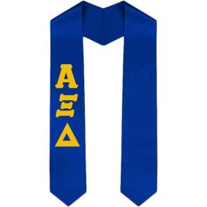 Custom Alpha Xi Delta Graduation Stole Sash(Royal Blue)