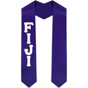 Custom FIJI Graduation Stole Sash(Purple)