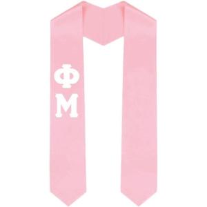 Custom Phi Mu Graduation Stole Sash(Pink)