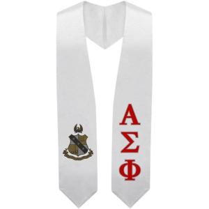 Greekgear Alpha Sigma Phi Super Crest – Shield Graduation Stole