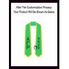 Custom Alpha Gamma Rho Greek 2 Tone Lettered Graduation Sash Stole w/Year(Kelly Green W/Athletic Gold Trim)