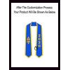 Custom Delta Upsilon Greek 2 Tone Lettered Graduation Sash Stole w/Year(Royal W/Athletic Gold Trim)