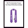 Custom FIJI Greek 2 Tone Lettered Graduation Sash Stole w/Year(Purple W/White Trim)