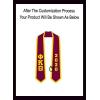 Custom Phi Kappa Theta Greek 2 Tone Lettered Graduation Sash Stole w/Year(Maroon W/Athletic Gold Trim)