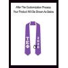 Custom Tau Epsilon Phi Greek 2 Tone Lettered Graduation Sash Stole w/Year(Purple W/White Trim)