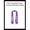 Sigma Sigma Sigma Greek 2 Tone Lettered Graduation Sash Stole w/Year(Purple W/White Trim)