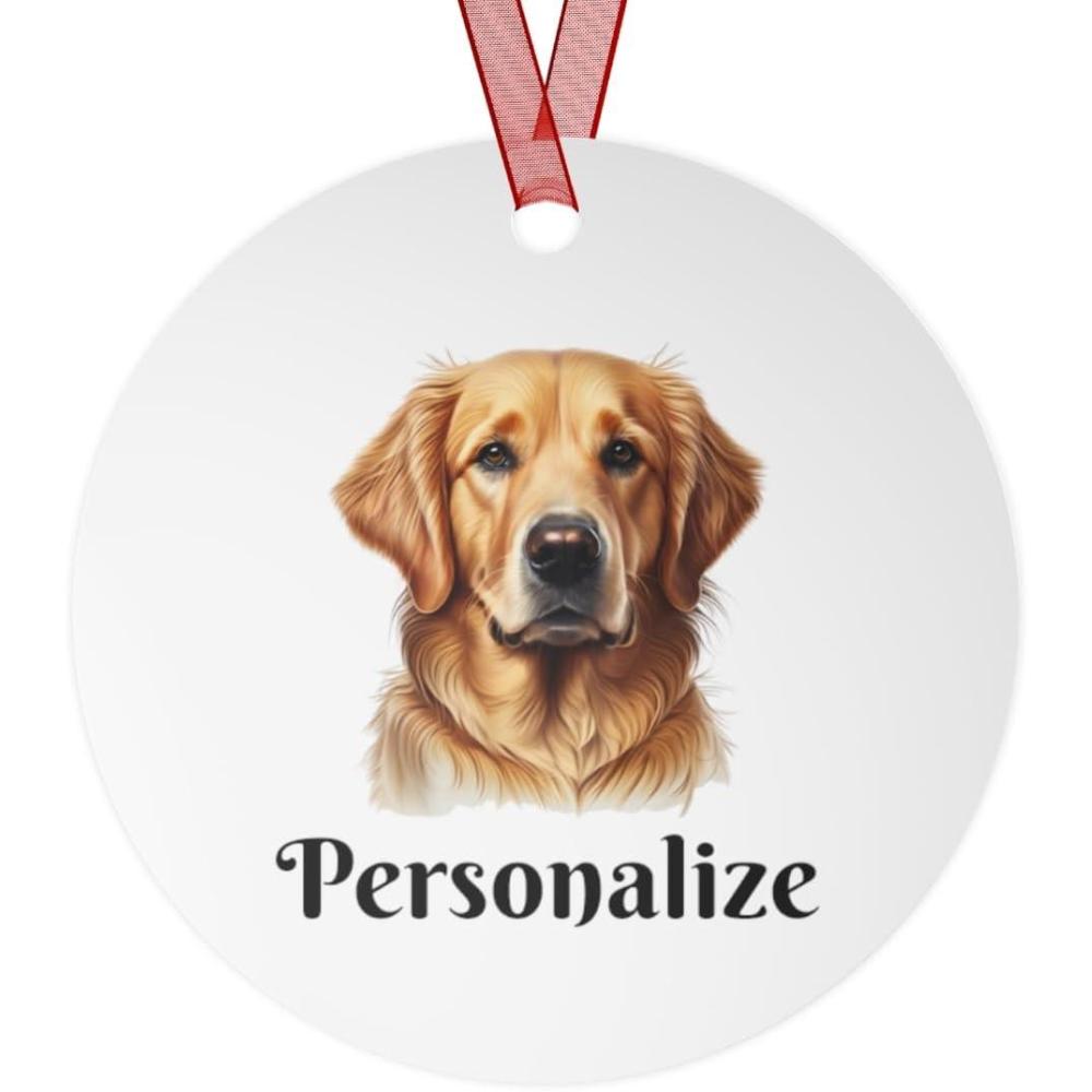 imageGolden Retriever Customized Christmas Ornaments BellRound