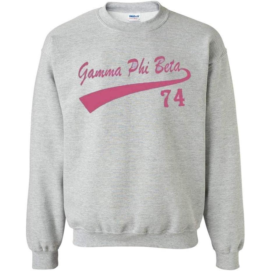 imageGreekgear Gamma Phi Beta Tail SweatshirtsLight Grey