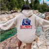 Belmont University Chenille Bear Hoodie(White)