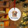Golden Retriever Customized Christmas Ornaments Bell(Round)