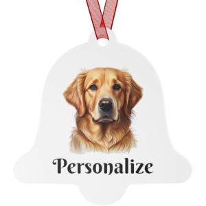 Golden Retriever Customized Christmas Ornaments Bell(Bell)