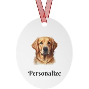 Golden Retriever Customized Christmas Ornaments Bell(Oval)