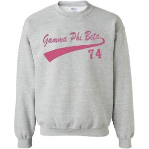 Greekgear Gamma Phi Beta Tail Sweatshirts(Light Grey)