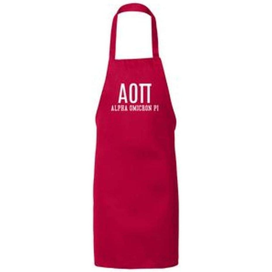 imageGreekgear Alpha Omicron Pi AOII Large Apron Red