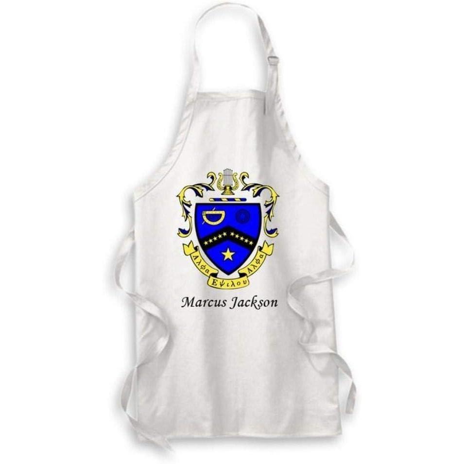 imageGreekgear Kappa Kappa Psi Apron White wBlack Imprint Color