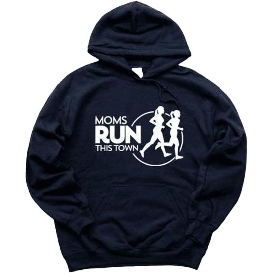 imageGreekgear Moms Runs This Town World Famous HoodieNavy Blue