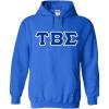 Greekgear Tau Beta Sigma Sewn Lettered Hooded Sweatshirts(Royal Blue)