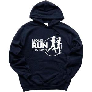 Greekgear Moms Runs This Town World Famous Hoodie(Navy Blue)