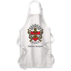 Greekgear Phi Sigma Phi Apron White w/Black Imprint Color
