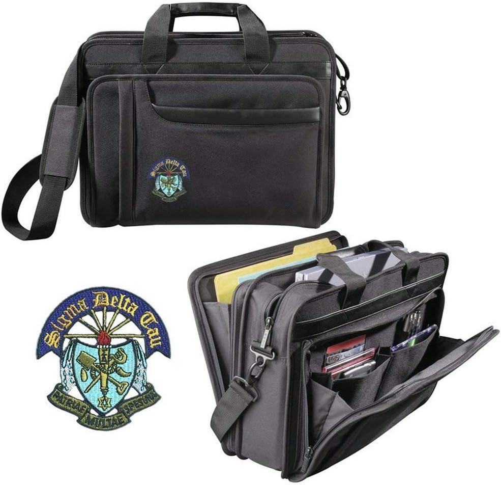 imageGreekgear Sigma Delta Tau Crest Shield Briefcase Attache BlackBlack