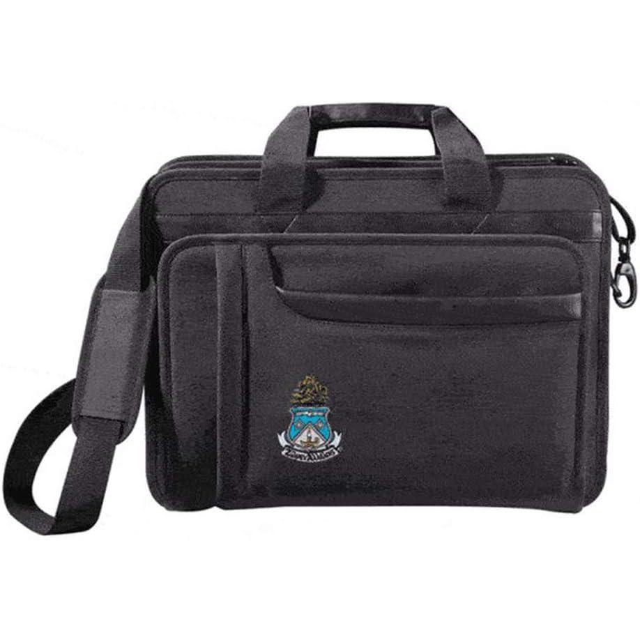 imageGreekgear Alpha Delta Pi Crest Shield Briefcase Attache BlackBlack