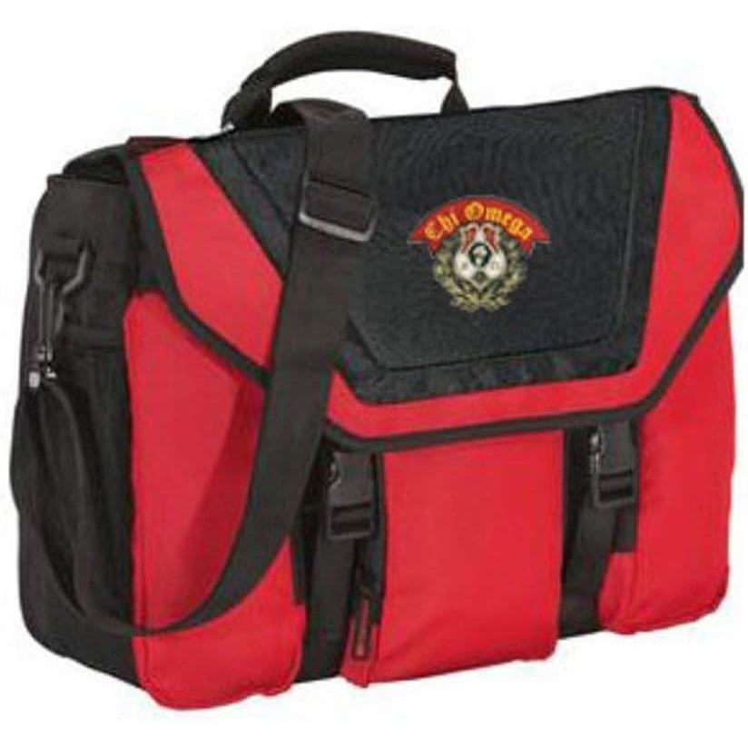 imageGreekgear Chi Omega Chi O Expandable Briefcase RedBlackRedBlack