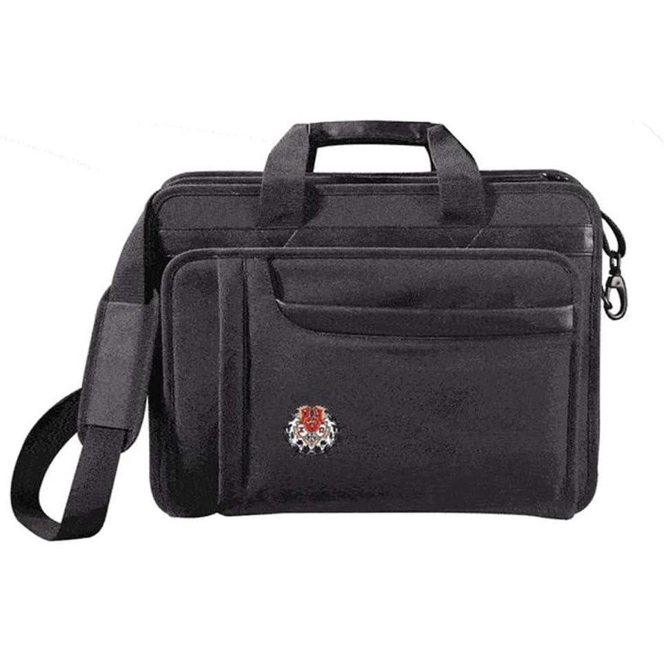 imageGreekgear Chi Omega Crest Shield Briefcase Attache BlackBlack