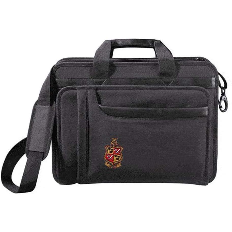 imageGreekgear Delta Chi Crest  Shield Briefcase Attache BlackBlack