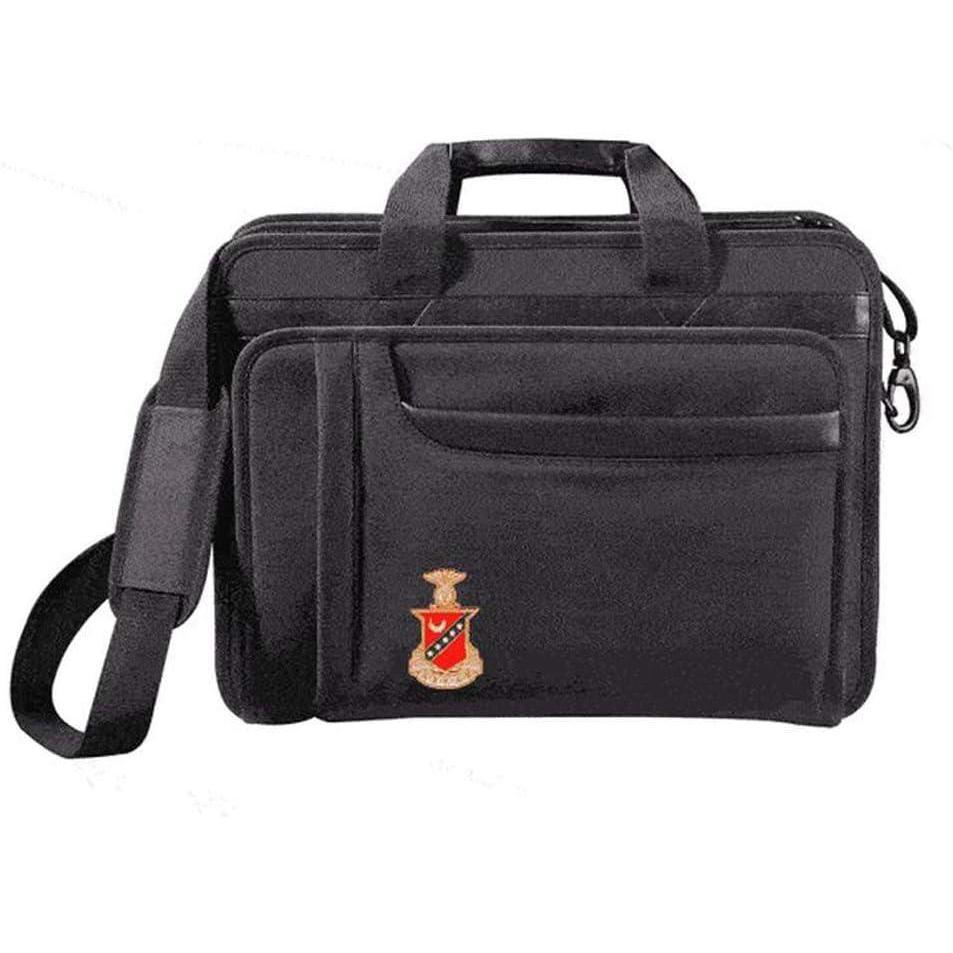 imageGreekgear Kappa Sigma Crest Shield Briefcase Attache BlackBlack