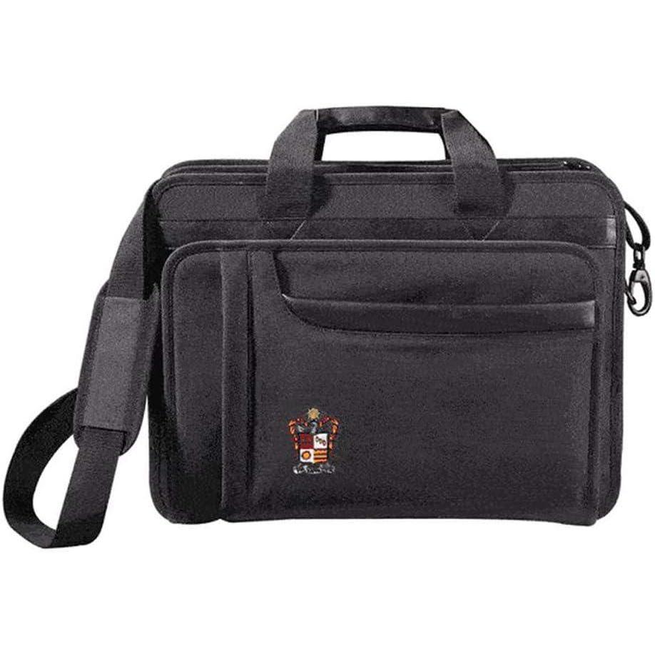imageGreekgear Phi Kappa Theta Crest Shield Briefcase Attache BlackBlack