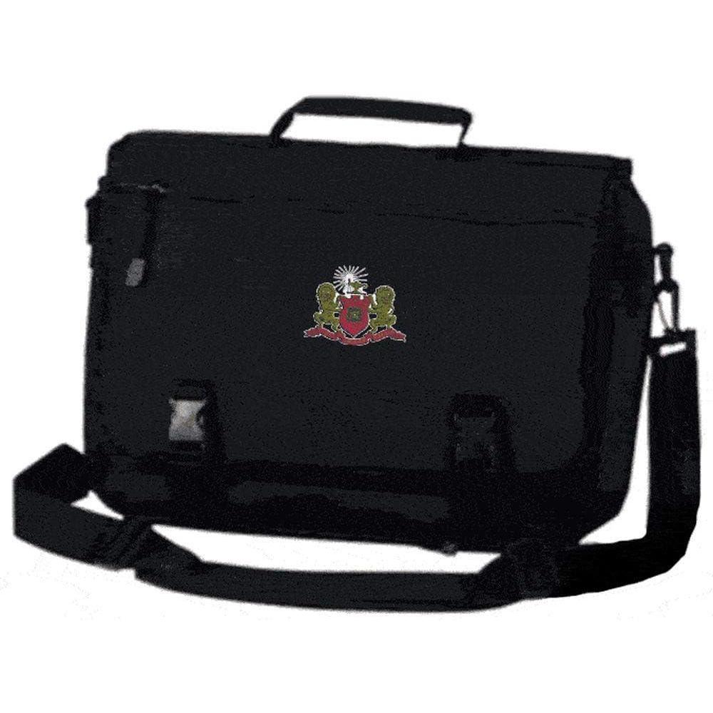 imageGreekgear Phi Mu Emblem Briefcase BlackBlack