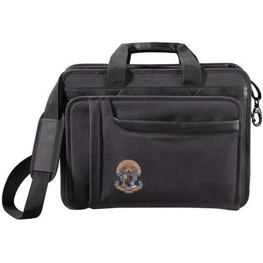 imageGreekgear Sigma Pi Crest Shield Briefcase Attache BlackBlack