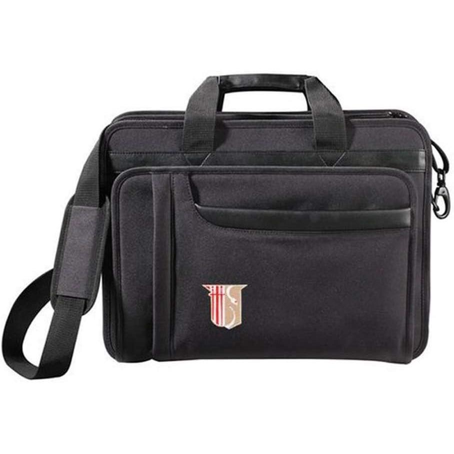 imageGreekgear Theta Chi Crest  Shield Briefcase Attache BlackBlack