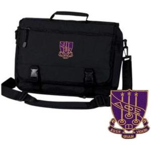 Delta Phi Epsilon DPHIE Emblem Briefcase(Black)