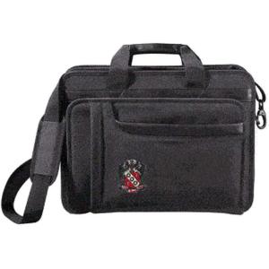 Greekgear Alpha Gamma Delta Crest – Shield Briefcase Attache Black(Black)