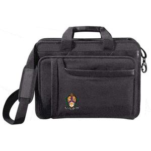 Greekgear Alpha Kappa Lambda Crest – Shield Briefcase Attache Black(Black)