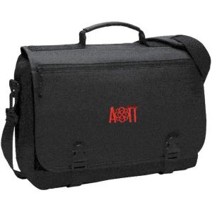 Greekgear Alpha Omicron Pi AOII Emblem Briefcase Black(Black)